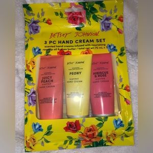 Betsey Johnson 3 pc hand cream set nib
